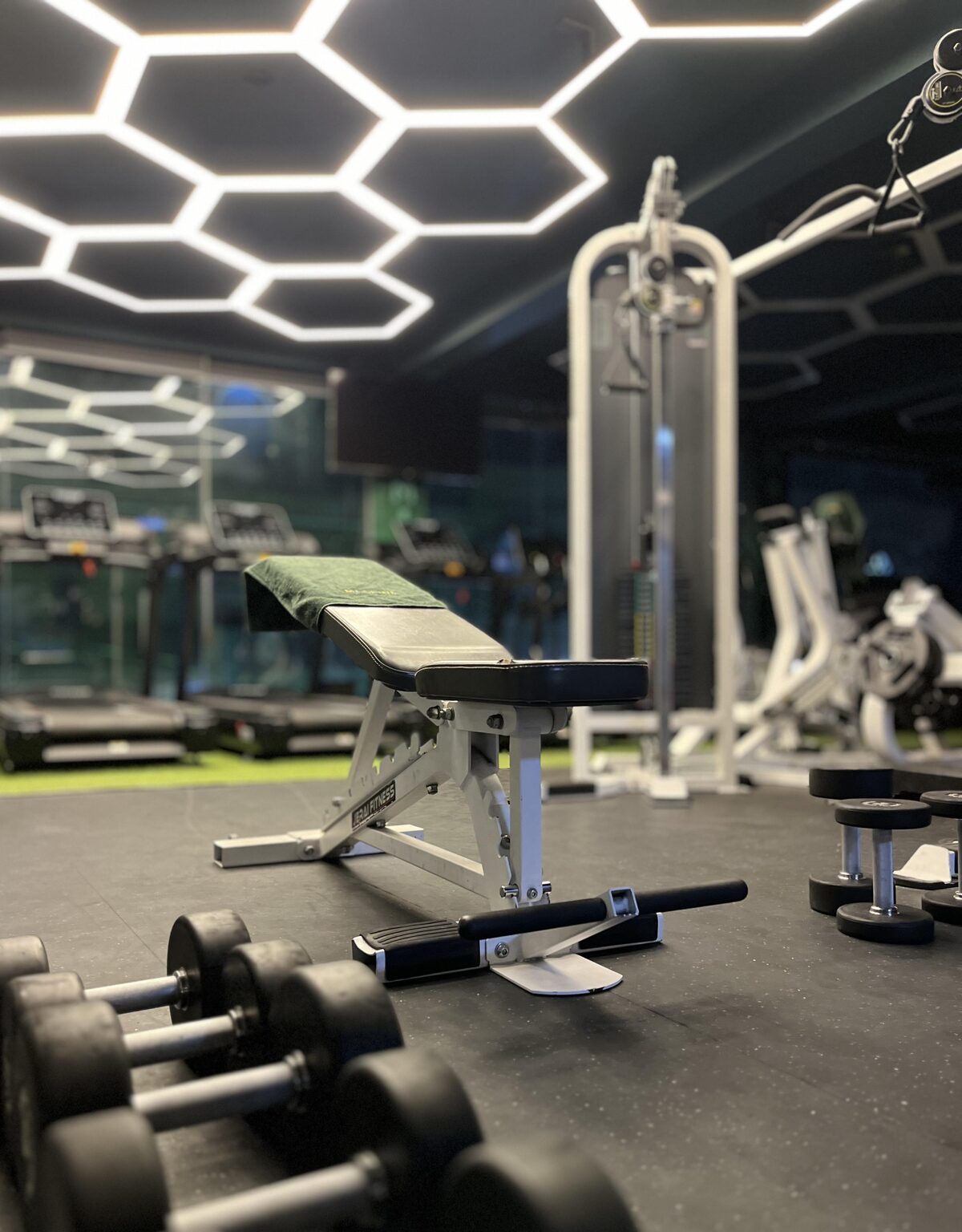 Strength training equipment close-up